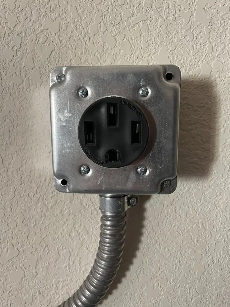 NEMA 14-50 outlet installed for Electrical Panel Upgrade in Antioch
